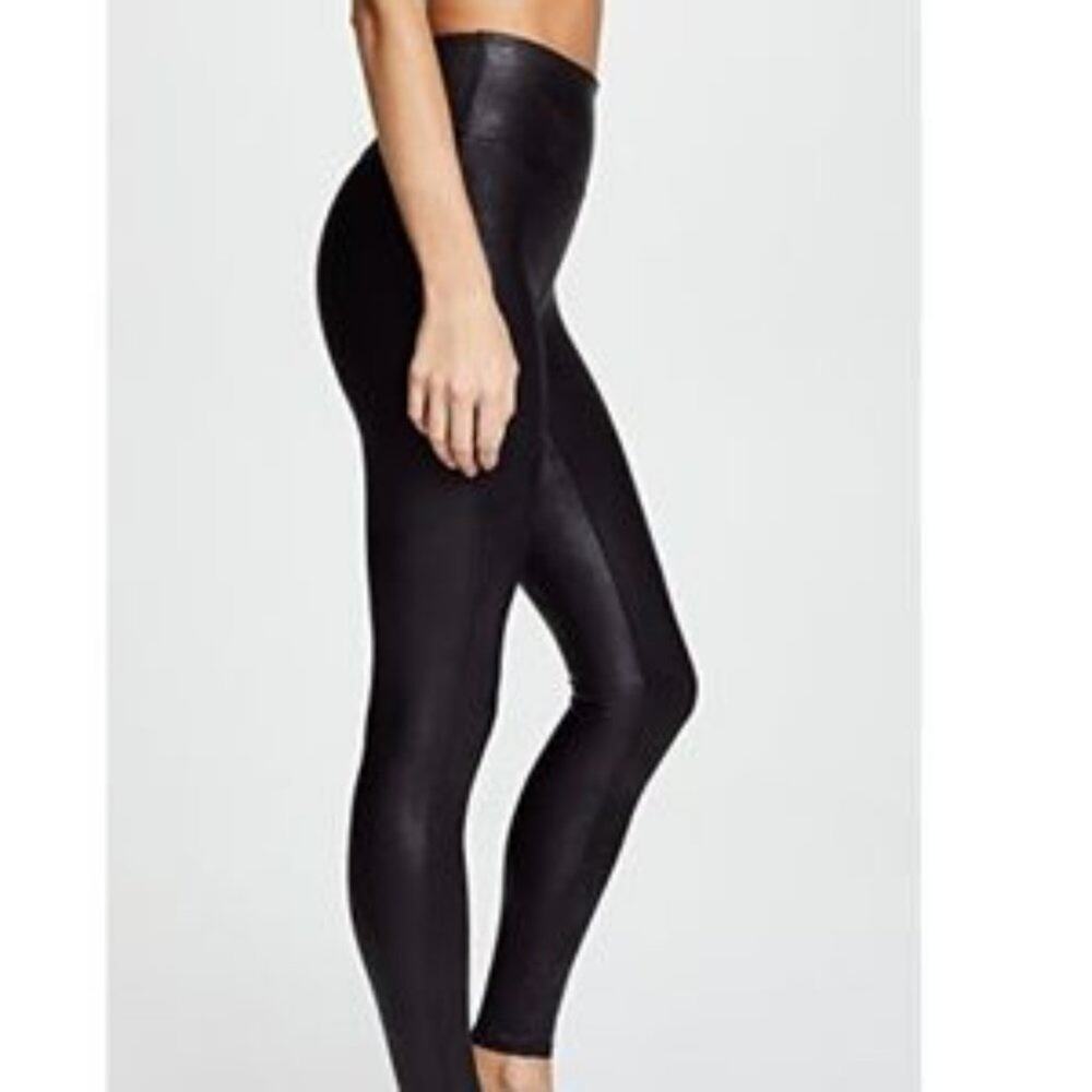 Spanx Faux Leather Black Leggings Size‎ Small - Picture 6 of 12